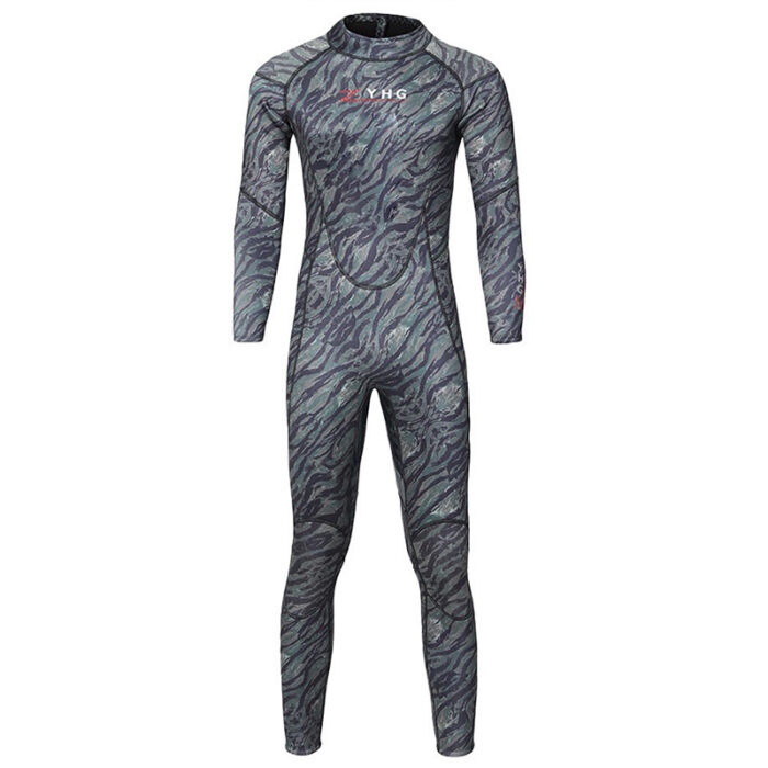 3mm Neoprene Camouflage Wetsuit Women Men Long Sleeve Diving Suits One Piece UPF 50+ Keep Warm Fishing Spearfishing Swimwear