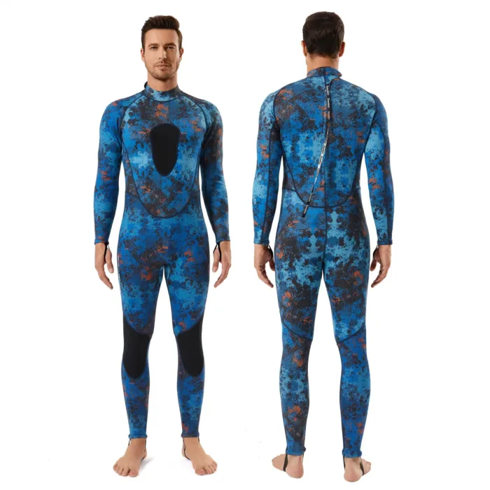 Men’s wetsuit, 1.5mm 3mm neoprene full body wetsuit for snorkeling and swimming - 图片 3