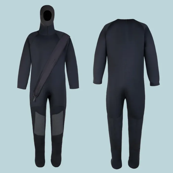 Wetsuit 5MM hooded all-in-one cold-proof and warm underwater work engineering waterproof dry suit - 图片 4