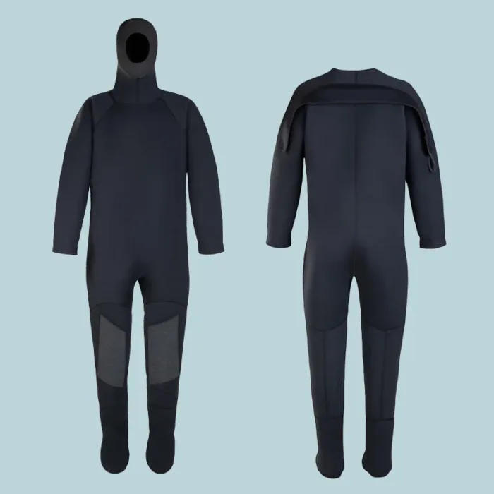 Wetsuit 5MM hooded all-in-one cold-proof and warm underwater work engineering waterproof dry suit - 图片 3