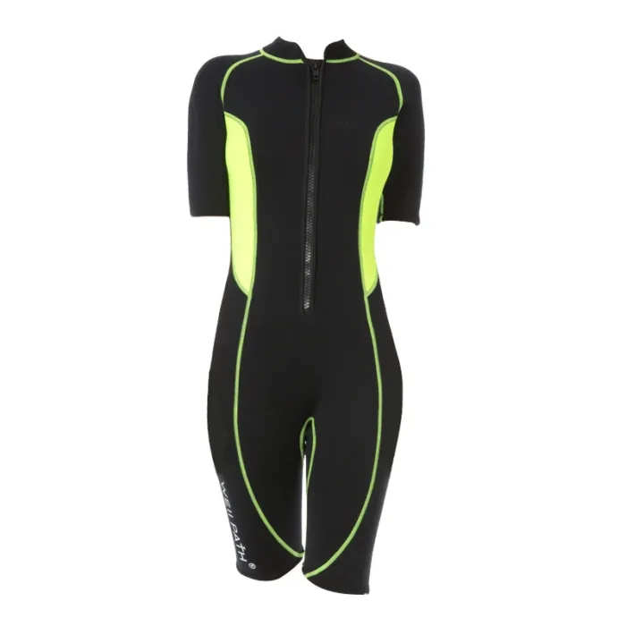 One-piece swimsuit for women, summer short-sleeved tights, wetsuit, warm jellyfish suit, wetsuit, professional snorkeling suit - 图片 4