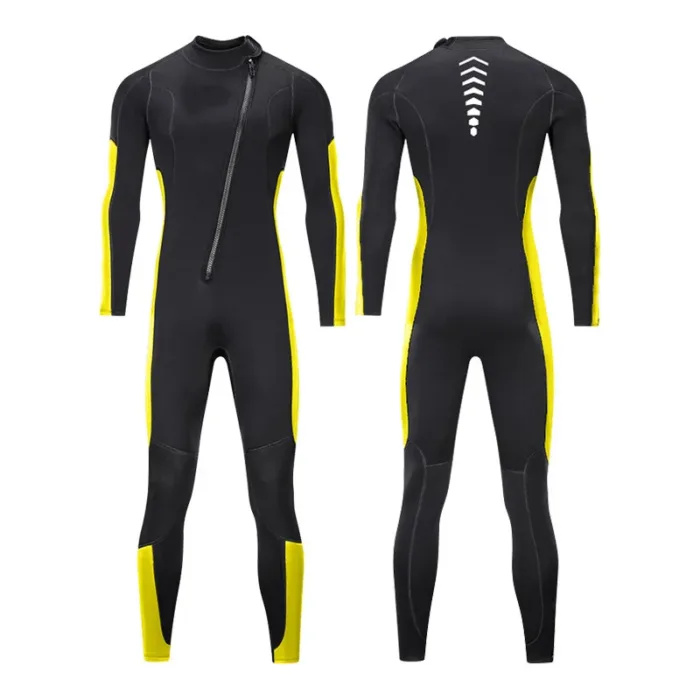 3mm Neoprene Wetsuit, Front Zip Full Body Diving Suit, one Piece for Men & Women-Snorkeling, Scuba Diving Swimming, Surfing, X-Small