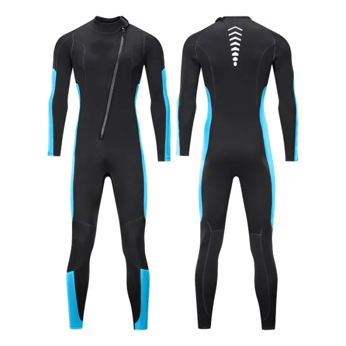 3mm Neoprene Wetsuit, Front Zip Full Body Diving Suit, one Piece for Men & Women-Snorkeling, Scuba Diving Swimming, Surfing, X-Small - 图片 4