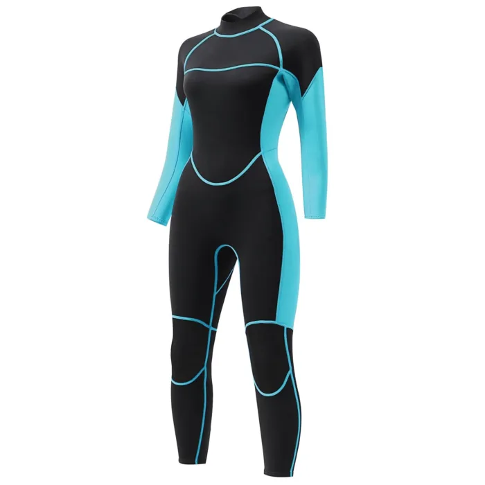 Women’s Full Body Wetsuit 3mm Rubber Wetsuit Front Zip Diving - 图片 5