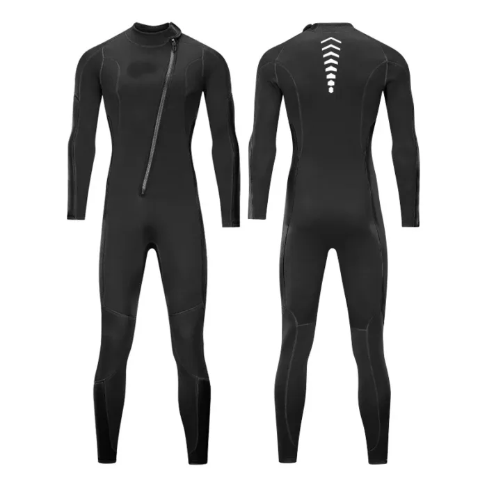 3mm Neoprene Wetsuit, Front Zip Full Body Diving Suit, one Piece for Men & Women-Snorkeling, Scuba Diving Swimming, Surfing, X-Small - 图片 3